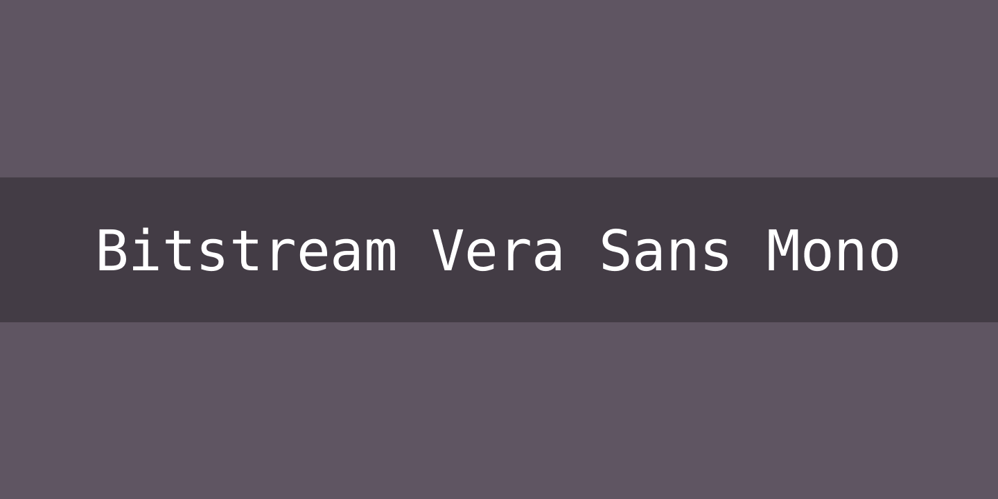 Bitstream Vera Sans Mono